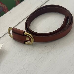 Anthropologie NWT Tan Belt with Gold Buckle